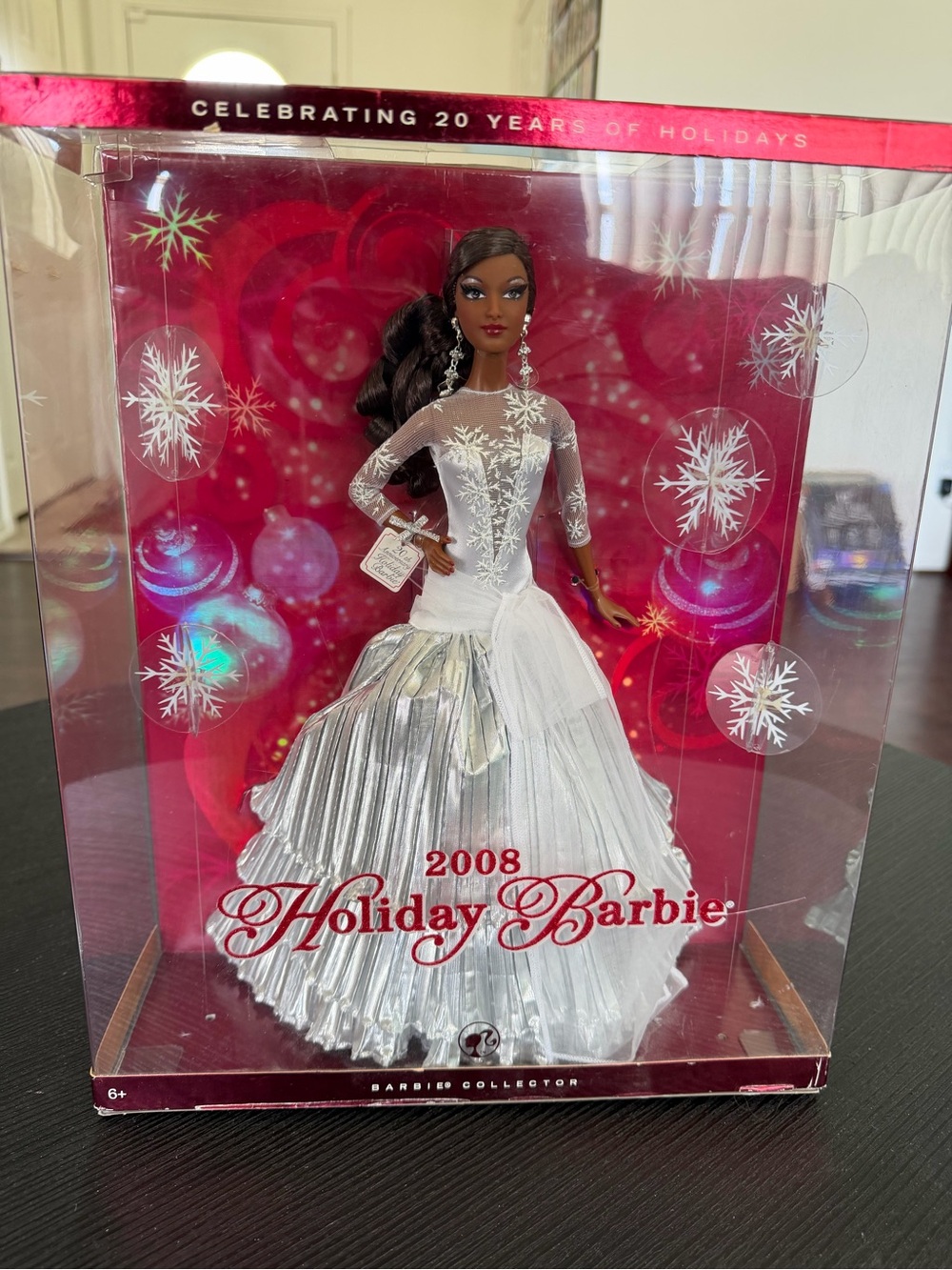 Barbie 2008 Holiday Doll - White & Silver Gown